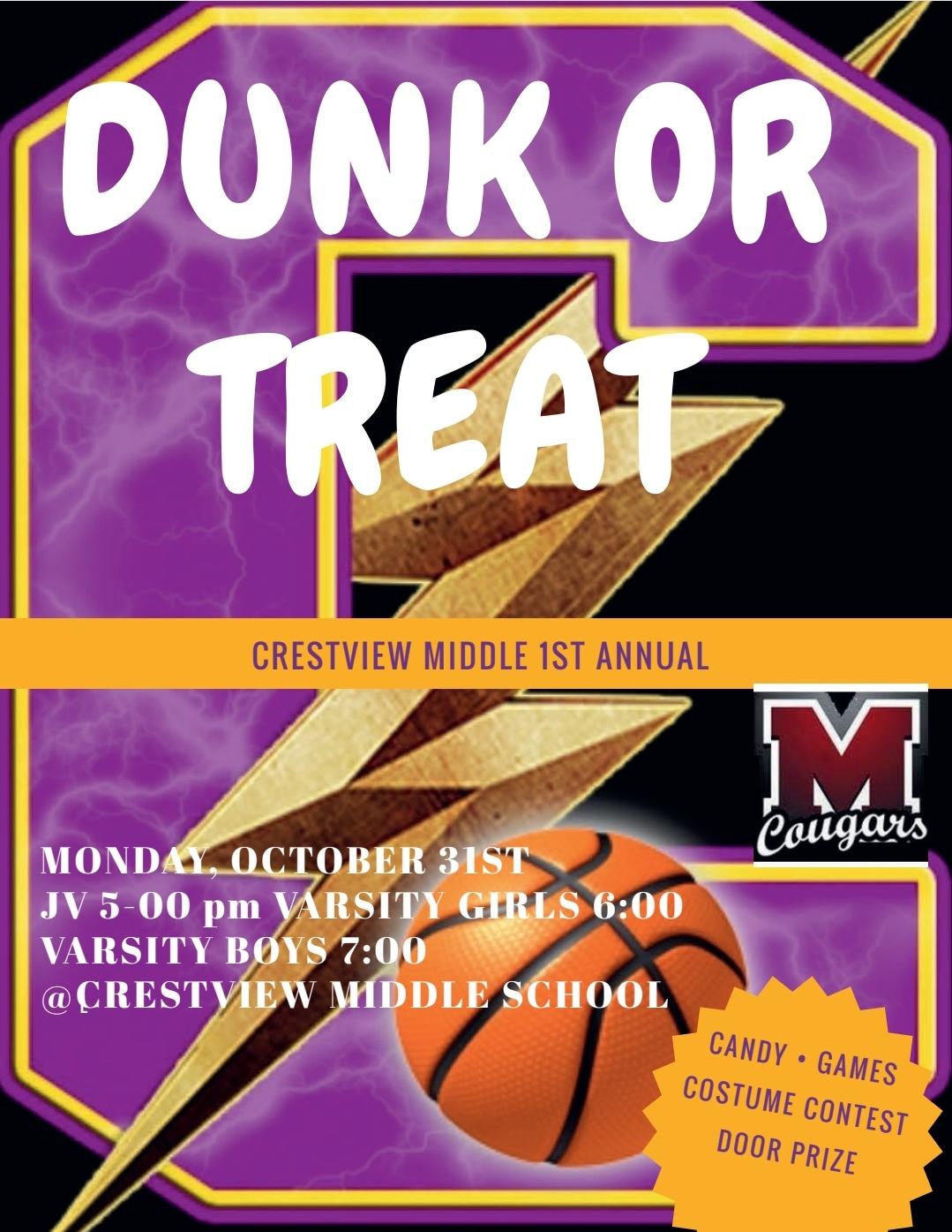 Dunk or Treat at Crestview Middle October 31st